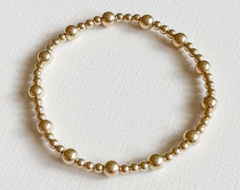 Pulseira Ella Gold Filled Beaded Stretch