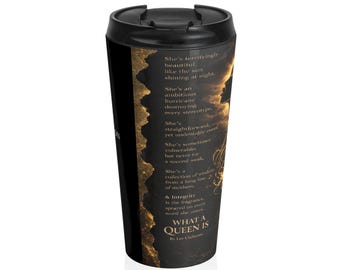 ¡Qué reina es esta taza de viaje de acero inoxidable!