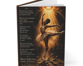Black Ballerina: lady of grace Hardcover Journal Matte (Lined)