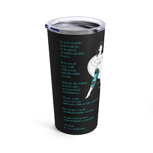 BLACK WOMEN With Motivational Text Design Insulated TUMBLER , Black Girl Magic Insulated Tumbler for Black Women, Afrocentric Drinkware
