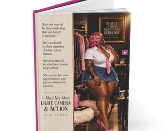Shes her own light, camera & action Hardcover Journal Matte (Lined)