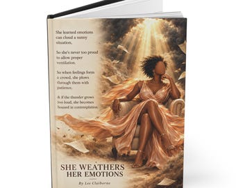 She weathers her emotions Hardcover Journal Matte (Lined)
