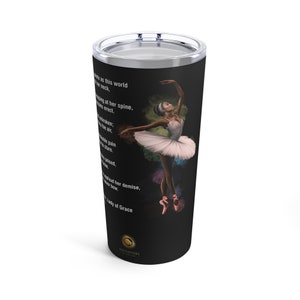 Stainless Steel Dance Tumbler,  Glitter Dancer Gift Cup, Ballet Dancer Present, Dance Team Water Bottle, Ballet Water Bottle, Ballerina Gift