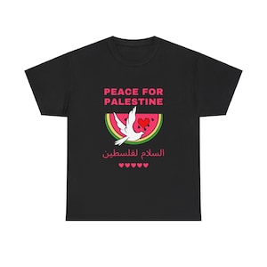 CHARITY: Peace For Palestine T-Shirt-Profits Donated-Free Palestine Shirt, Free Gaza, Activist Tee, Human Right Tshirt