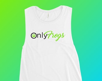 OnlyFrogs Muscle Tank, Camgirl Gifts, Parody Fansite Tank Top for Frog Lovers