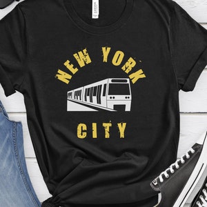 New York City Subway Train T-Shirt. New York Gift Shirt.Unisex Soft Urban TShirt Comfortable Cool trendy Tee, Mens Womens Short Sleeve Top