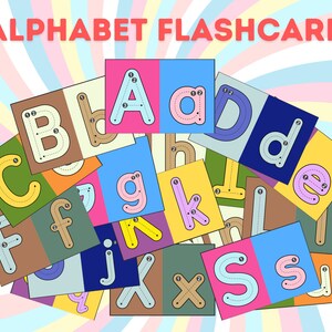 Alphabet Flashcards: Uppercase and Lowercase Letters (Digital Download)