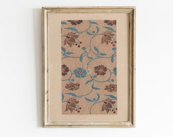 Vintage Hand Drawn & Painted Japanese Floral Design - Digital Download - Textile Pattern - Wallpaper Pattern