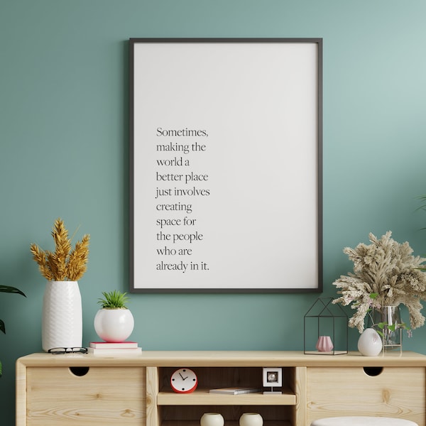 Mad Honey by Jodi Picoult Book Quote Wall Art - Sometimes, making the world a better place just involves...