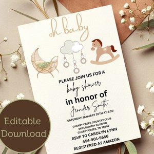Gender Neutral Baby Shower Invitation