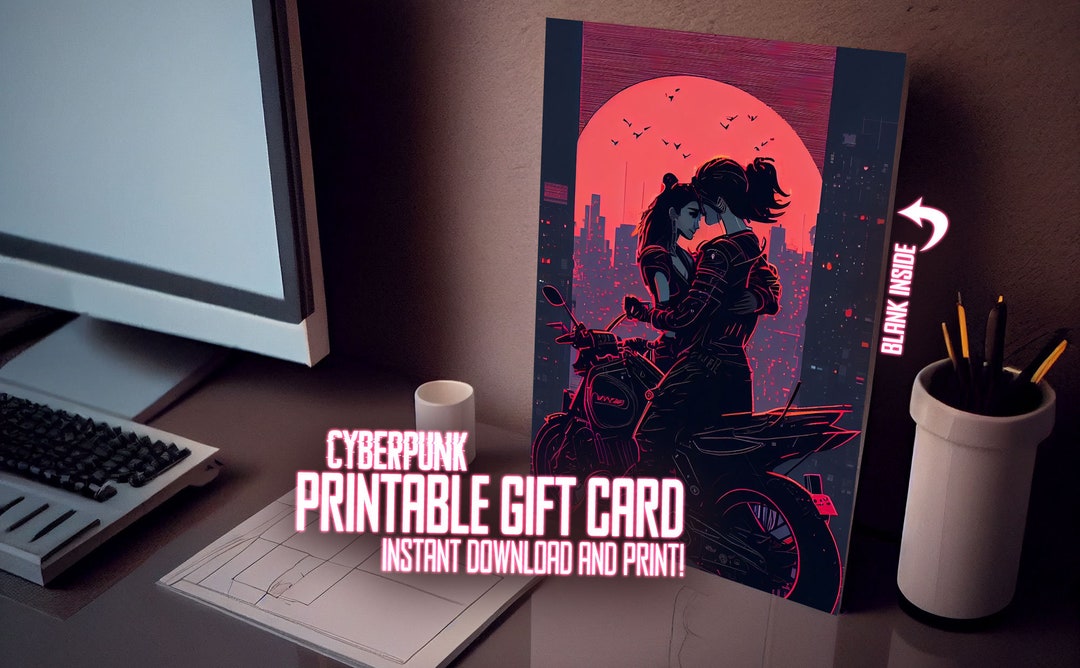 Romantic Digital Gift Card Printable Greeting Cards Etsy