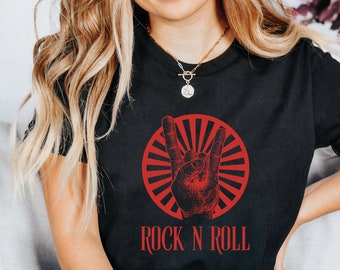 Rock N Roll Shirt, Rock Music Shirt, Rock Music Lover Shirt, Music Shirt, Music Lover Shirt, Band Shirt, Trendy by ElegantPrintopia
