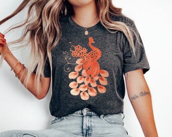 Peacock Shirt, Colorful Peacock Shirt, Peacock Lover Shirt, Animal Lover Shirt, Bird Lover Shirt, Peacock Feathers Shirt by ElegantPrintopia