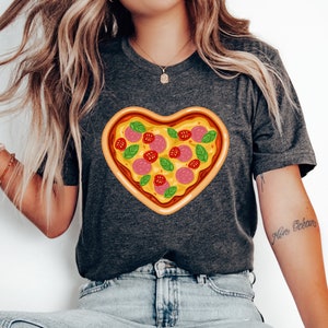 Pizza Heart Shirt, Cute Pizza Shirt Funny Pizza Shirt Pizza Shirts Pizza Lover Pizza Tee Pizza Lover Gift Pizza Shirt by ElegantPrintopia