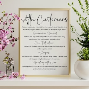 Afdrukbaar waarschuwingsbord veiligheidsogen A4-formaat voor Craft Fair Digitale download voor eenvoudige weergave Afdrukbare veiligheidswaarschuwingsafdruk gehaakt breiwerk