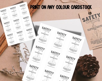 Printable Safety Eyes Hangtags Labels Handmade Crochet Knitting Safety Instructions Warning Care Card Amigurumi Safety Eyes Handmade Markets