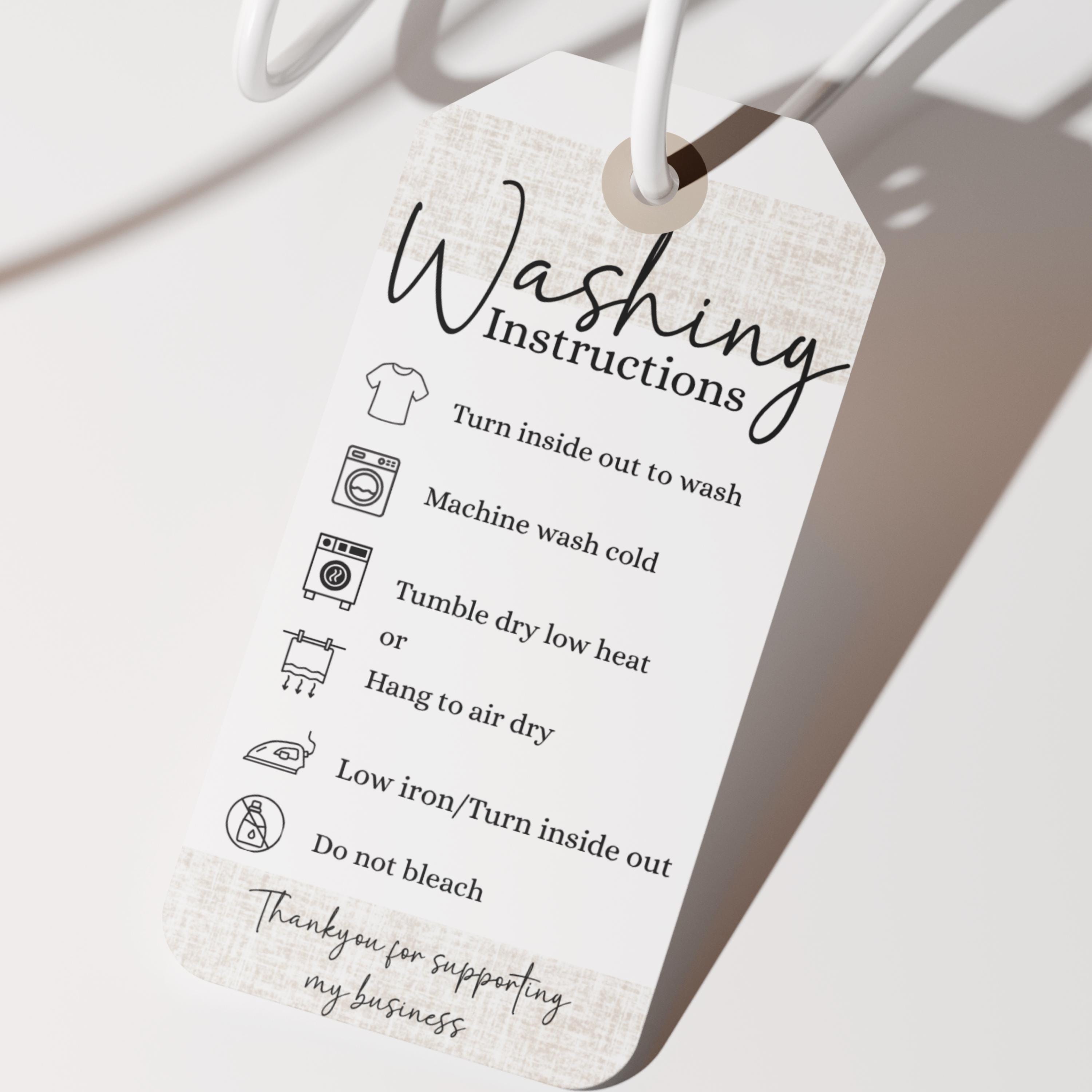 Printable Washing Instructions.pdf Printable Washing Instruction Card | Printable PNG Shirt Care Tags for ...