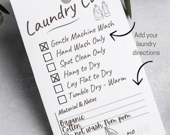 Printable Crochet Care Hangtag Wash Instructions Labels PDF Handmade Crochet  Crochet Care Card Washing Care Tag Knitting  Handmade Market