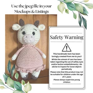 Sicherheitsaugen Hangtag PDF Handgemacht häkeln Stricken Sicherheitshinweise Warnhinweise Pflegekarte Amigurumi Sicherheitsaugen Handgemacht Markt Prep Craft Tag