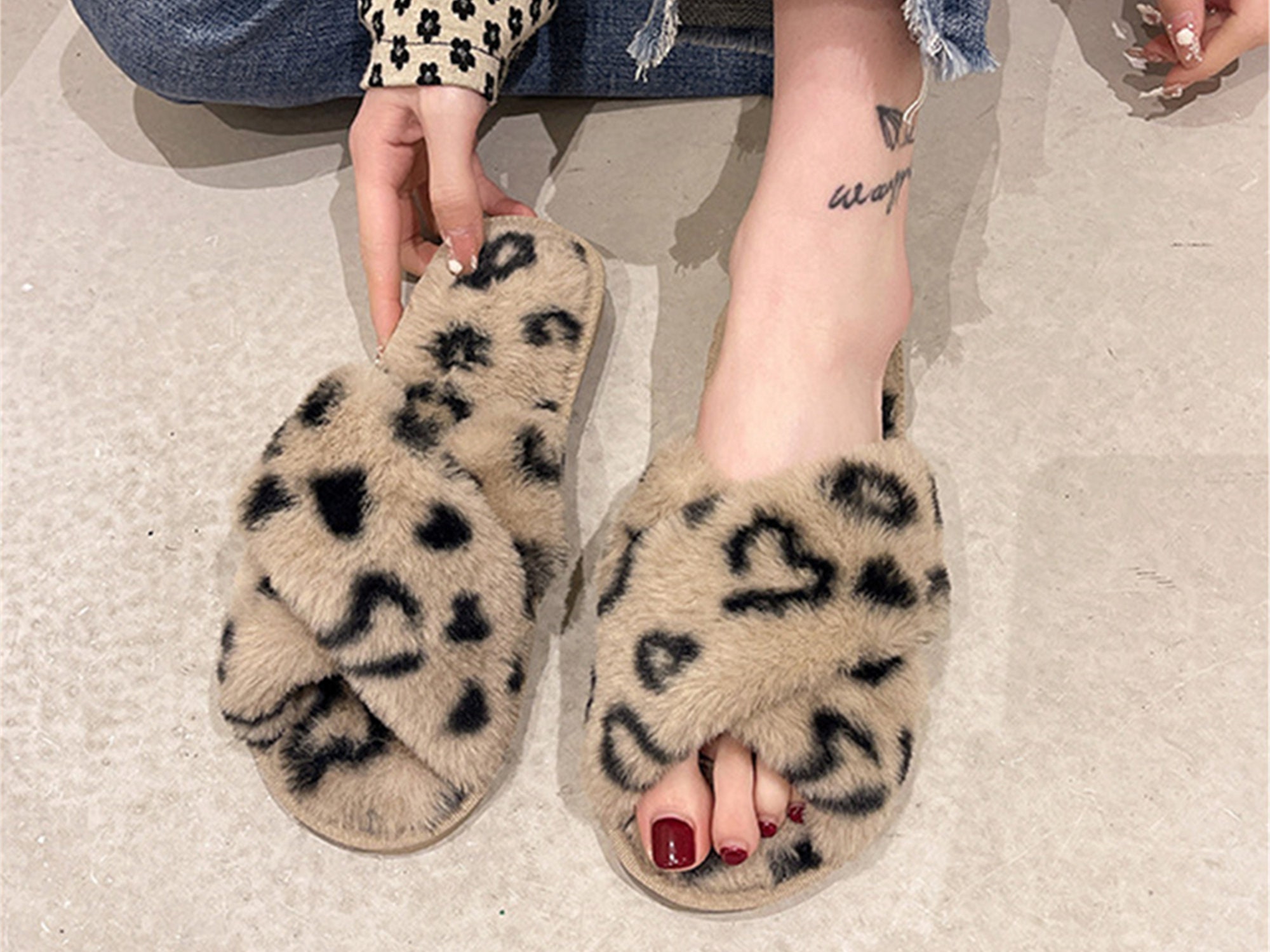 fluffy slippers price