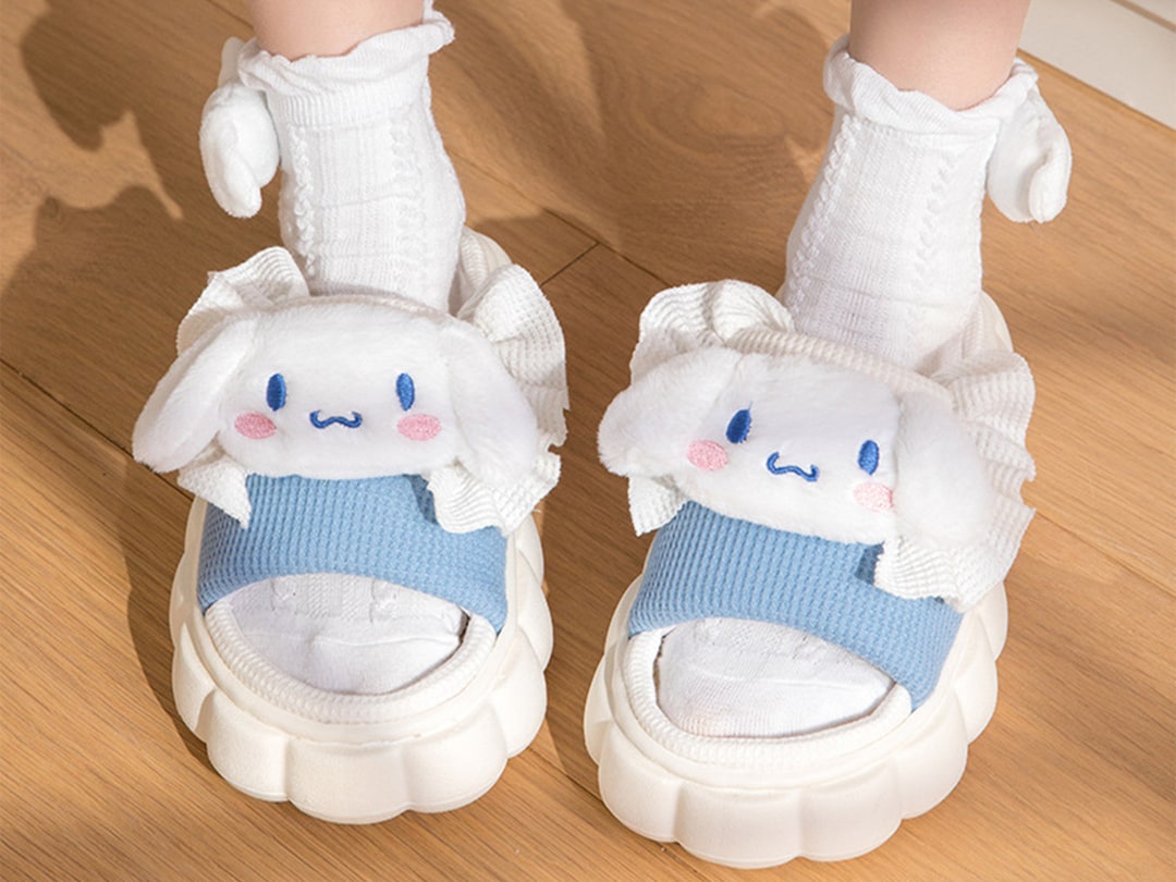 white rabbit slippers