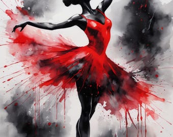 Ballett tanzend Graffiti