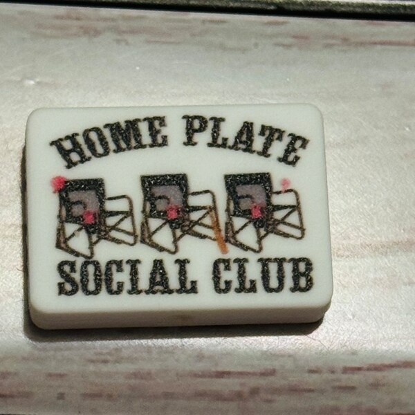 Home Plate Social club( CUSTOM)Silicone Focal Bead/Freshie Bead/Beadable Pen/Cookie Scribe