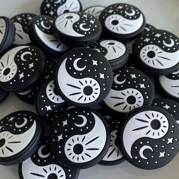 YinYang/Night&Day Focal Bead/Freshie Bead/Beadable Pen/Cookie Scribe