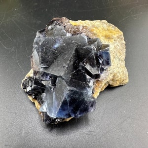 Dark Blue Cubic Fluorite Specimen from Inner Mongolia