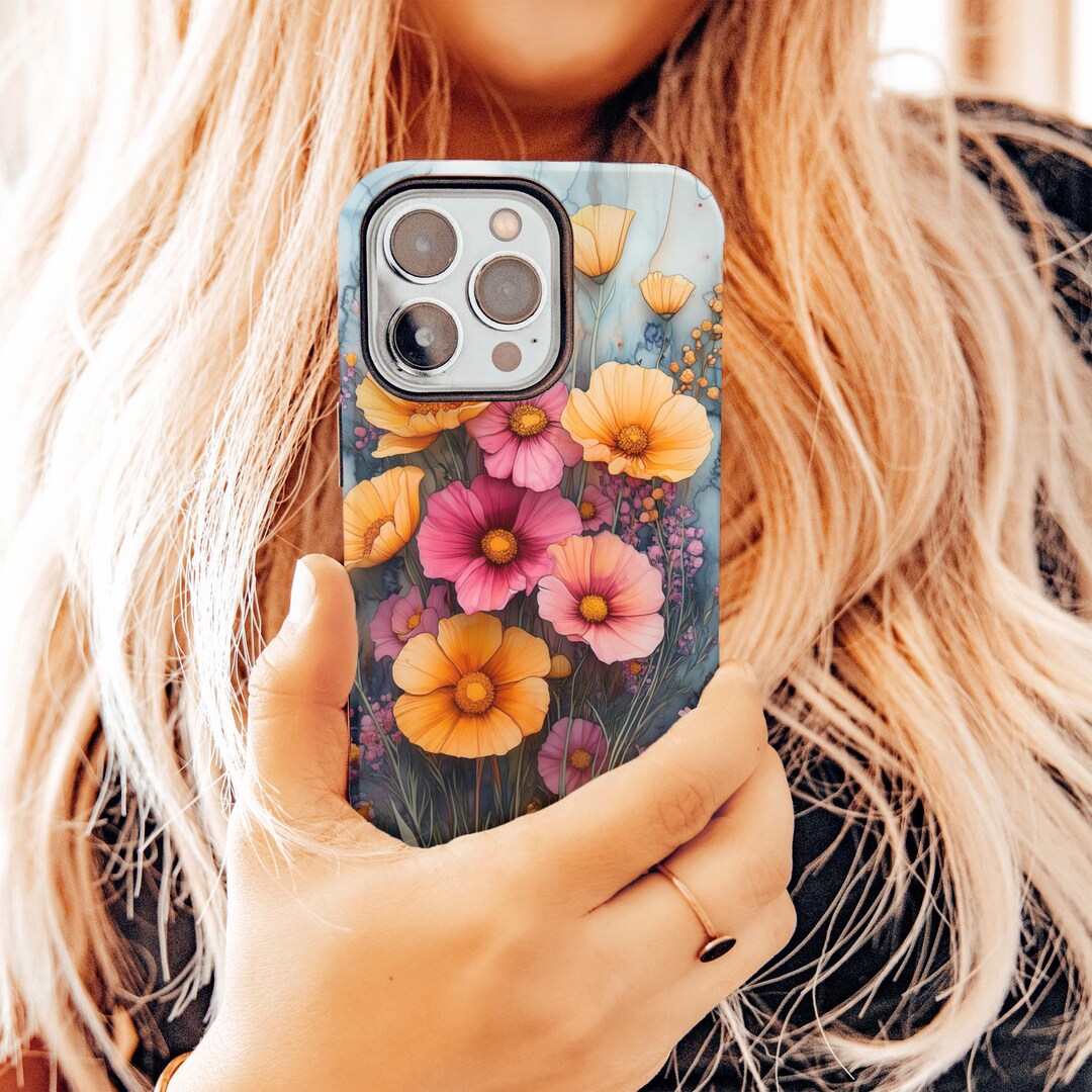 Spring Flowers Wildflower Phone Case, Magsafe 3D Floral Bouquet Gift ...