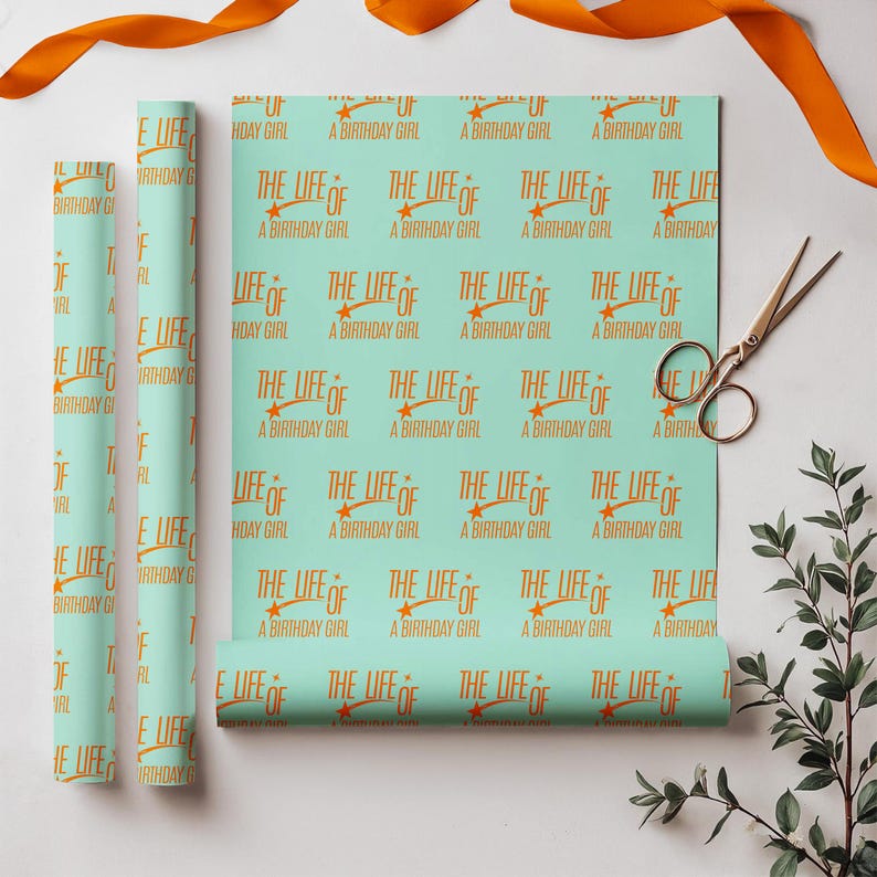 The Life Of A Birthday Girl Custom Wrapping Paper, Personalized Bday Giftwrap For Album Fan, Swift Shipping image 7