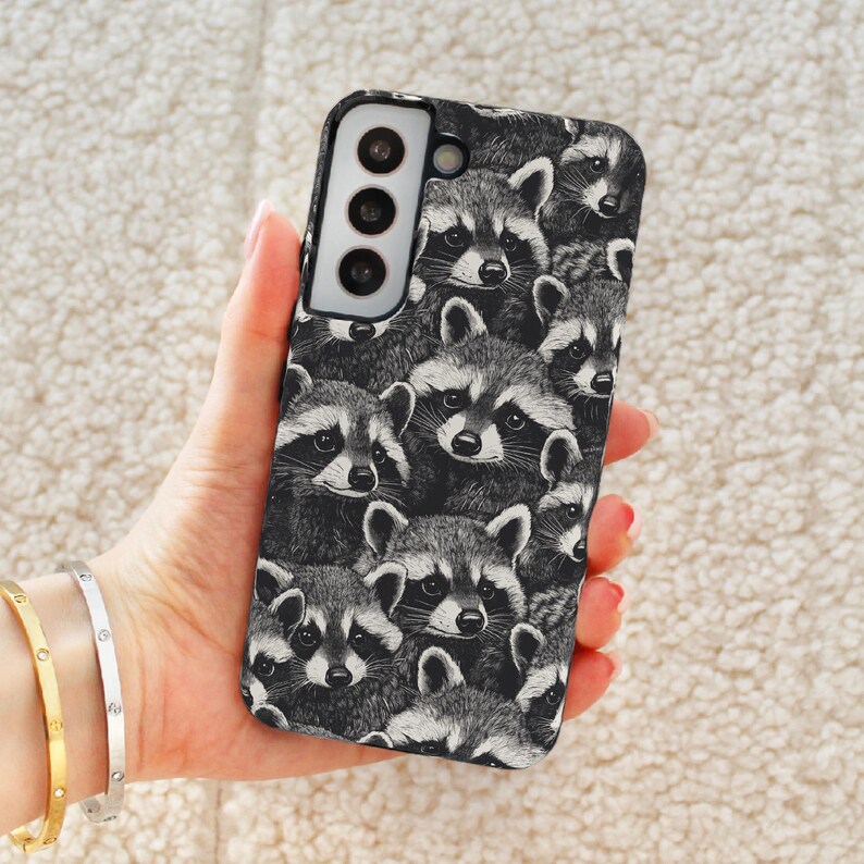 Raccoons Phone Case for iPhone 16 Pro Max Cute Feral Gift For Animal Lover Samsung Galaxy 25 Ultra Case Tough Phone Cover 15 Plus Pixel 9 24 image 1