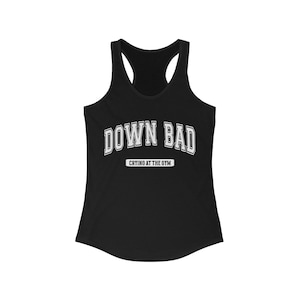 Down Bad Tank Top, Funny Tortured Poets Merch, Gift for fitness fan, In My Workout Era Gym Racerback Tank Top, TTPD fan album song lyrics image 4
