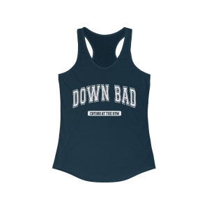 Down Bad Tank Top, Funny Tortured Poets Merch, Gift for fitness fan, In My Workout Era Gym Racerback Tank Top, TTPD fan album song lyrics image 5