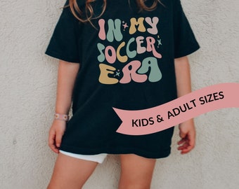 Kids Soccer Era Tshirt, Cute Retro Youth Soccer Shirt, Eras Tshirt, Holiday Gift For Player, Soccer Gift, Cute Girls Tee, Wavy Words Groovy