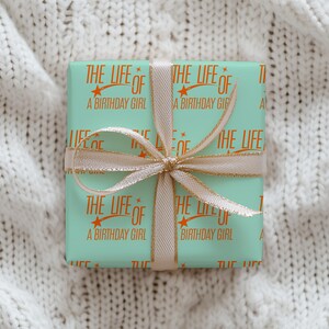 The Life Of A Birthday Girl Custom Wrapping Paper, Personalized Bday Giftwrap For Album Fan, Swift Shipping image 5