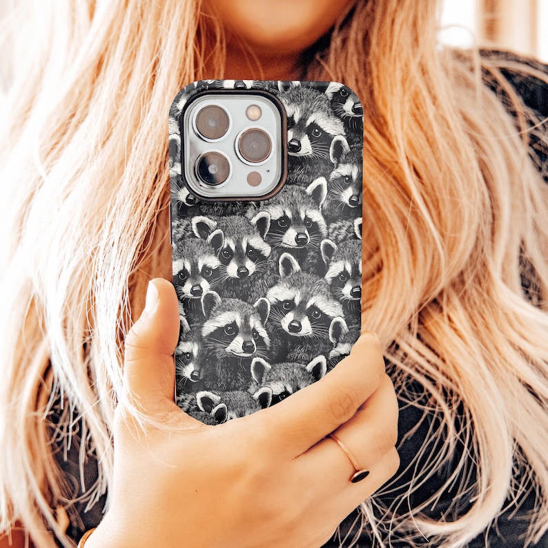 Raccoons Phone Case for iPhone 16 Pro Max Cute Feral Gift For Animal Lover Samsung Galaxy 25 Ultra Case Tough Phone Cover 15 Plus Pixel 9 24 image 2