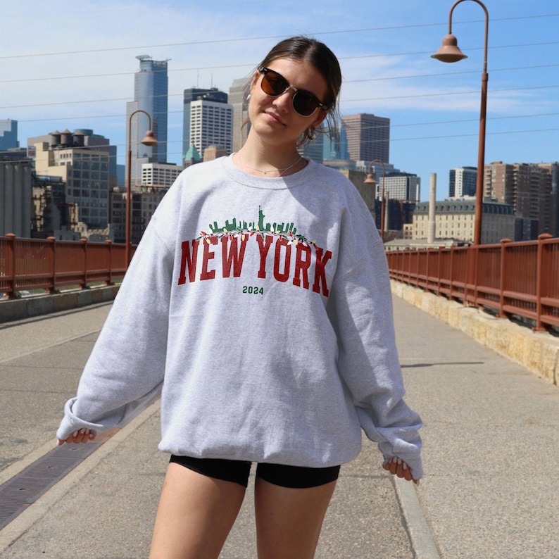 Christmas in New York Sweatshirt Matching Family NYC Vacation Hoodie
