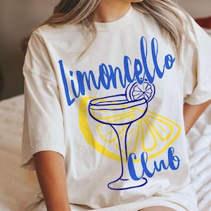 LIMONCELLO Social Club T-Shirt Summer Edition - Italien Design Mit Zitronen Print