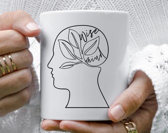 Wise Mind Mug l DBT Gift for Therapist l Acceptance Skills l DBT Mug l Mental Health Matters l Awareness l BPD