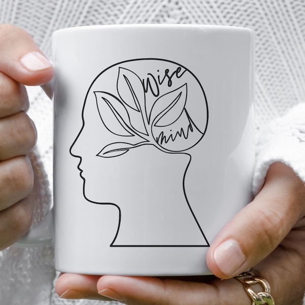 Wise Mind Mug l DBT Gift for Therapist l Acceptance Skills l DBT Mug l Mental Health Matters l Awareness l BPD