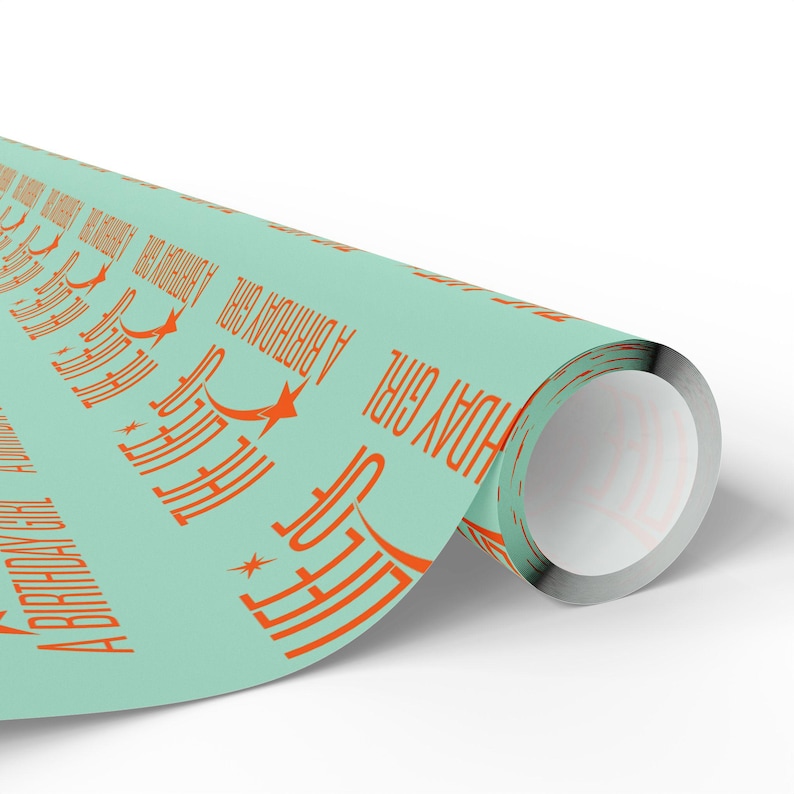 The Life Of A Birthday Girl Custom Wrapping Paper, Personalized Bday Giftwrap For Album Fan, Swift Shipping image 3