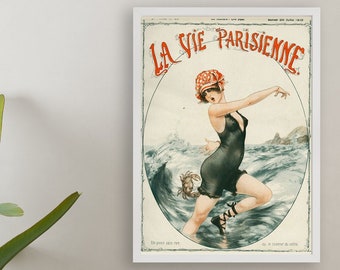 la vie Parisienne (det parisiska livet) tidskriftsomslag - juli 1919