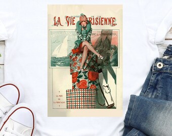 la vie Parisienne (the Parisian life) Magazine Cover - Unisex Heavy Cotton Tee