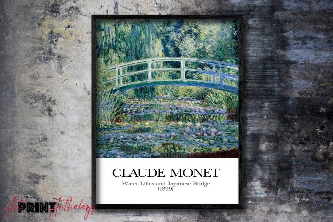 Claude Monet Bridge Over Water Lilies Vintage French Garden - Etsy