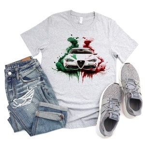 Alfa Romeo Shirt, Giulia Shirt, Quadrifoglio, car shirt, mens, QV, tee-shirt, alfisti, fast car, italian shirt, italian
