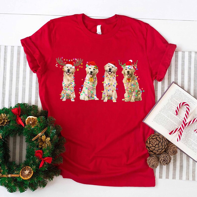 Golden Retriever Christmas Shirt Christmas Golden Retriever Etsy