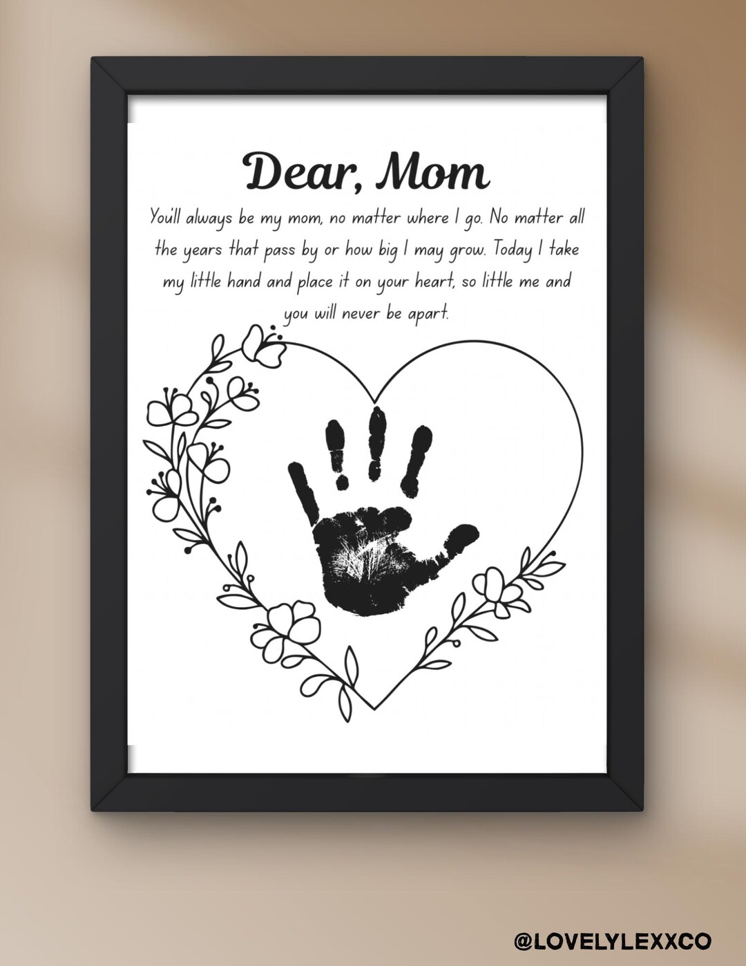 Mother’s Day Handprint Art Printable | Baby Keepsake Gift for Mom ...