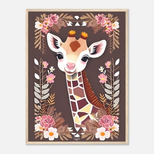 Baby Giraffe Krafttier Kunst | Schöne Giraffe Kunst |Kinderzimmer Dekor | Kinderzimmer Dekoration | Geschenk für Zoo Tier Liebhaber |