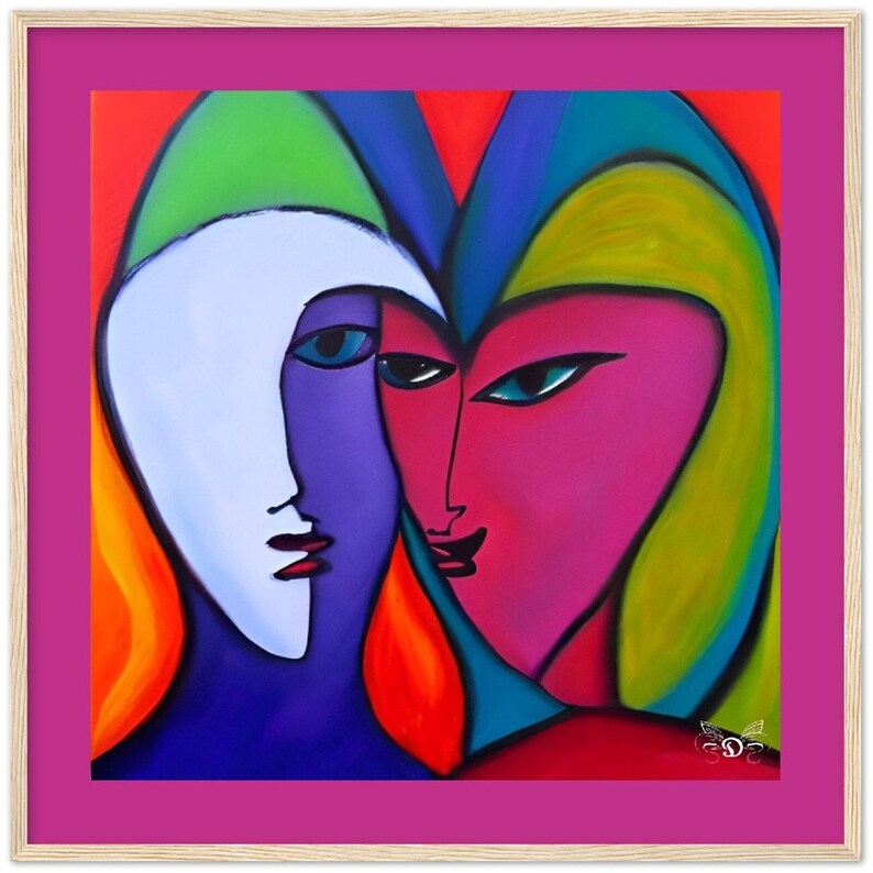 Spiritual Wall Art - Twin Flames Digital Abstract - Framed Print - Etsy